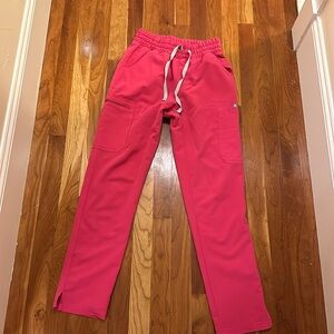 FIGS High Waisted Yola Skinny Scrub Pants-Shocking Pink